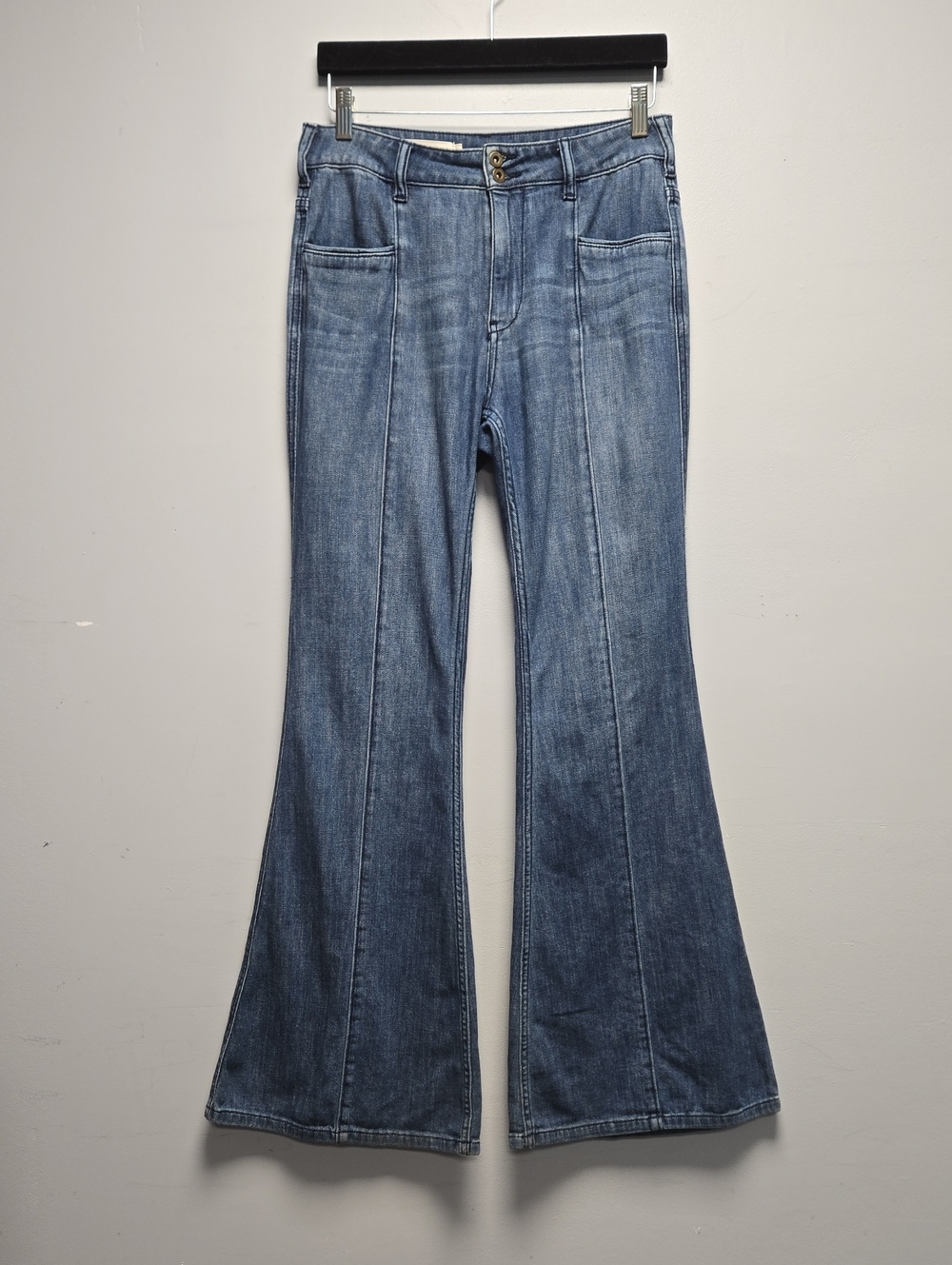 Anthropologie Pilcro and the Letterpress Ultra High-Rise Flare Jeans Size 27 - Picture 2 of 13